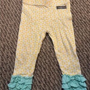 Matilda Jane Yellow and Mint Petal Print Leggings